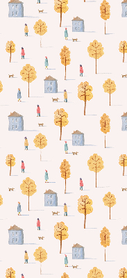 Roller blind for large window houses among the trees design