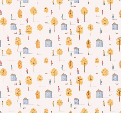 Roller blind for large window houses among the trees design
