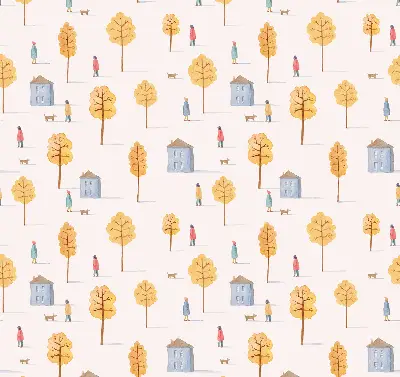 Roller blind for large window houses among the trees design