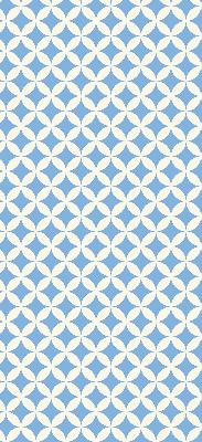 Fabric roller blind with blue stars pattern