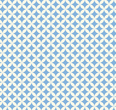 Fabric roller blind with blue stars pattern