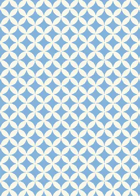 Fabric roller blind with blue stars pattern