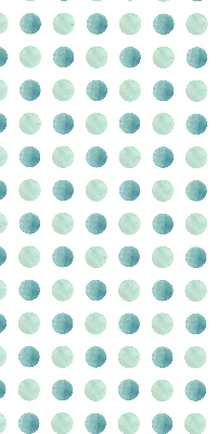 Modern roller blind Turquoise dots on a white background