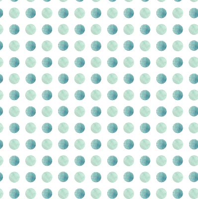 Modern roller blind Turquoise dots on a white background