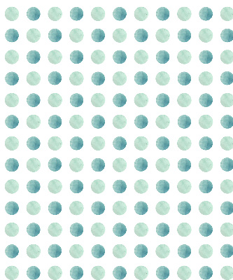 Modern roller blind Turquoise dots on a white background