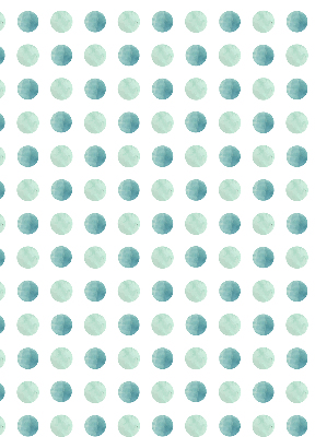 Modern roller blind Turquoise dots on a white background