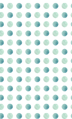 Modern roller blind Turquoise dots on a white background