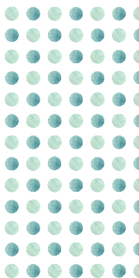 Modern roller blind Turquoise dots on a white background