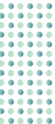 Modern roller blind Turquoise dots on a white background