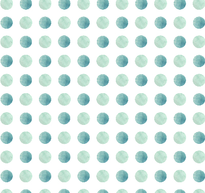 Modern roller blind with turquoise dots on a white background