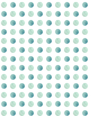 Modern roller blind Turquoise dots on a white background