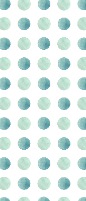 Modern roller blind Turquoise dots on a white background