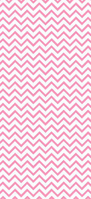 Roller blind for large windows with horizontal pink zigzags