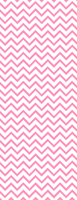 Roller blind for large windows with horizontal pink zigzags