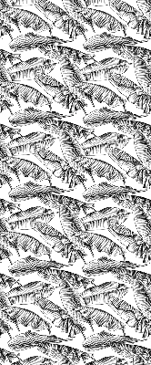 Fabric roller blind Fern leaves