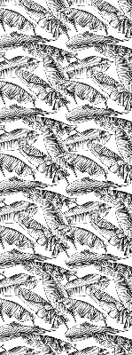 Fabric roller blind Fern leaves