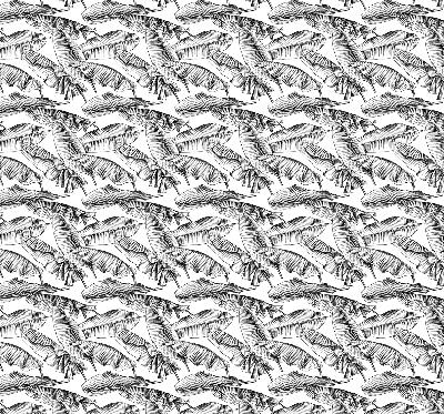 Fabric roller blind Fern leaves