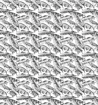 Fabric roller blind Fern leaves