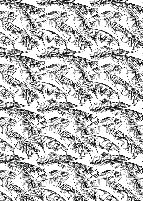 Fabric roller blind Fern leaves