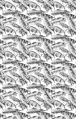 Fabric roller blind Fern leaves