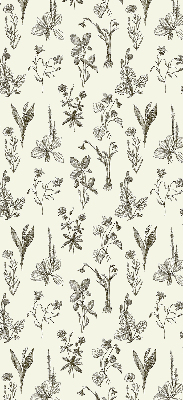 Modern roller blind Drawn flowers