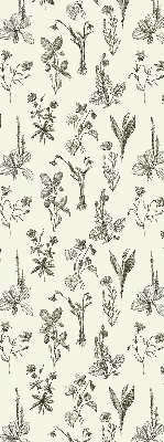 Modern roller blind Drawn flowers