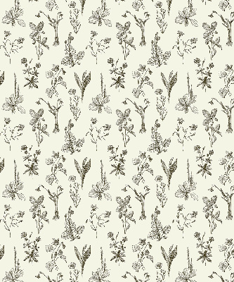 Modern roller blind Drawn flowers