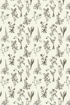 Modern roller blind Drawn flowers