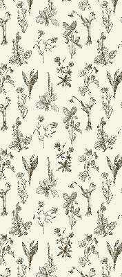 Modern roller blind drawn flowers pattern