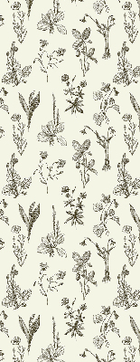 Modern roller blind Drawn flowers