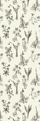 Modern roller blind Drawn flowers