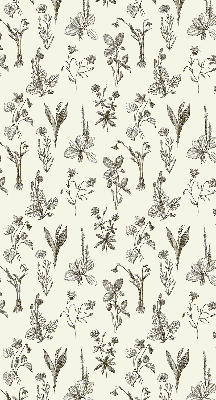 Modern roller blind Drawn flowers
