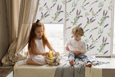 Roller blind for large window Lavender