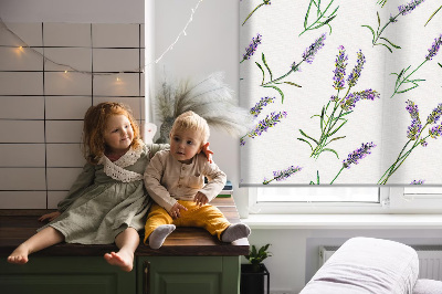 Roller blind for large window Lavender