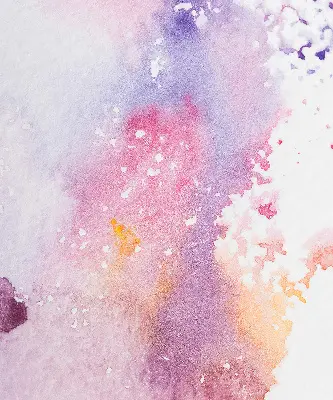 Fabric roller blind artistic paint spill pattern