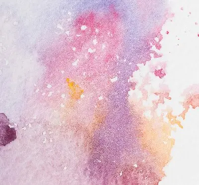 Fabric roller blind artistic paint spill pattern
