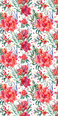 Modern roller blind Red flowers