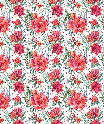 Modern roller blind Red flowers