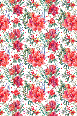 Modern roller blind Red flowers