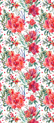 Modern roller blind Red flowers