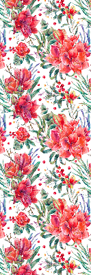 Modern roller blind Red flowers