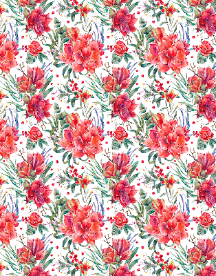 Modern roller blind Red flowers