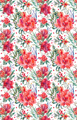 Modern roller blind Red flowers