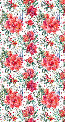 Modern roller blind Red flowers