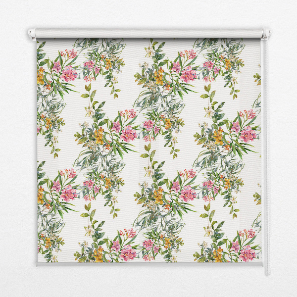 Roller blind for large window Flowers