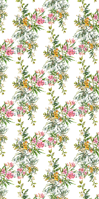 Roller blind for large window with floral pattern