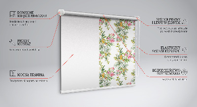 Roller blind for large window Flowers