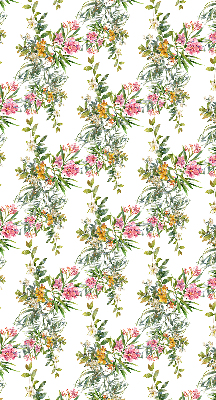 Roller blind for large window with floral pattern