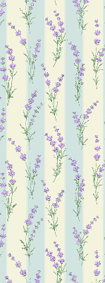 Fabric roller blind Purple flowers