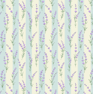 Fabric roller blind Purple flowers